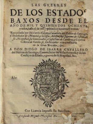 Las guerras de los Estados Baxos : desde 1588 - 1599
