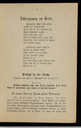 Schlussgesang am Grabe