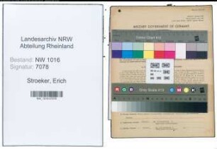 Entnazifizierung Erich Stroeker , geb. 28.02.1904 (Fahrradhaendler)