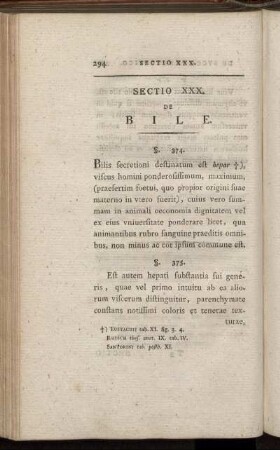Sectio XXX. De Bile