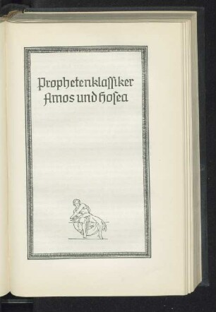 Prophetenklassiker Amos ud Hosea