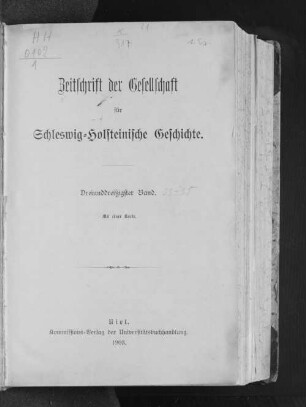 33.1903: Zeitschrift der Gesellschaft für Schleswig-Holsteinische Geschichte