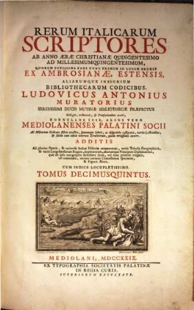 Rerum italicarum Scriptores, 15