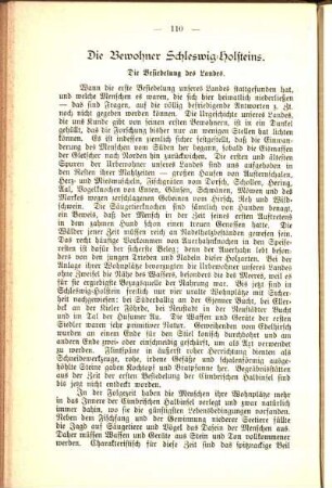Die Besiedelung des Landes.