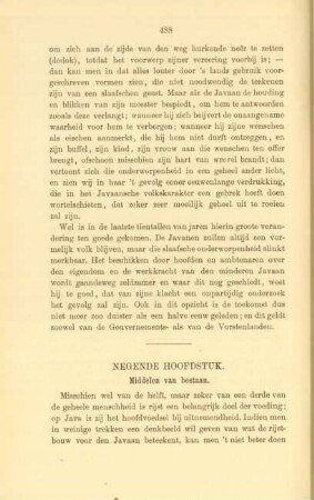 Negende hoofdstuk. Middelen van bestaan