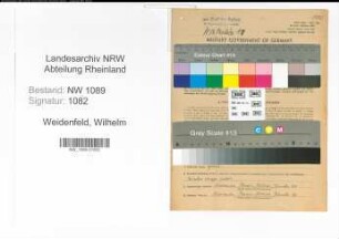 Entnazifizierung Wilhelm Weidenfeld , geb. 30.03.1892 ()