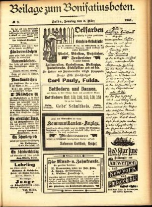 Zweite Ausgabe vom Sonntag, den 03. März 1901.