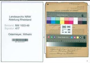 Entnazifizierung Wilhelm Ostermeyer , geb. 15.01.1893 ()