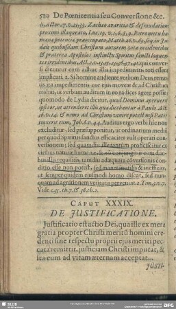 Caput XXXIX. De Justificatione