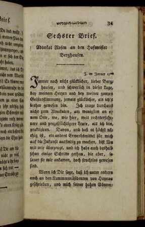 Sechster Brief. - Zehnter Brief.