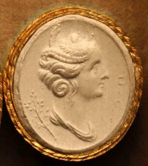 Profilbildnis der Tomyris (Daktyliothek, Das Alterthum nach Lippert und Visconti)