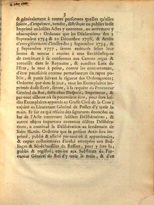 Extrait Des Registres Du Parlement : Du 4 Septembre 1765.