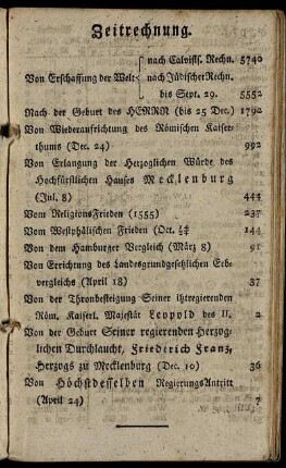Zeitrechnung