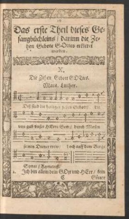 Die Zehen Gebott Gottes.