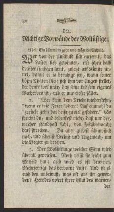 10. Nichtige Vorwände der Wollüstigen