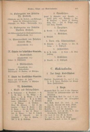 C. Medicinalwesen.