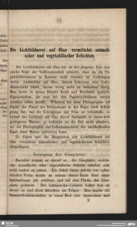 Reinigung der Glasplatte