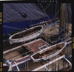 Vollmodell des deutschen Fünfmastvollschiffes "Preussen", 1902, Maßstab 1:50, Detailansicht