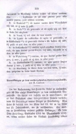 [XIX.] Anmerkungen zu dem vorhergehenden Güterverzeichnisse.
