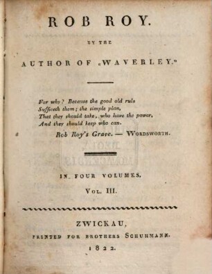 Rob Roy : in four volumes, 3