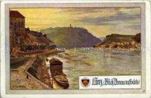 Linz, Postkarte des Deutschen Schulvereins Nr.487