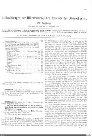 26. Sitzung, Stuttgart, 14.12.1904