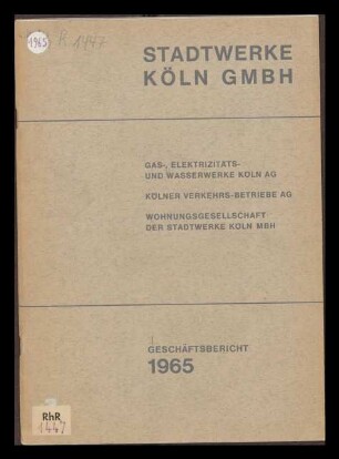 Geschäftsbericht / 1965