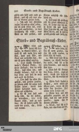 Sterb- und Begräbnuß-Lieder