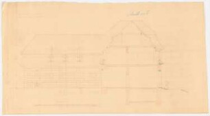 Landhaus Dr. Franz Oppenheim, Berlin-Wannsee: Schnitt durch das Haupthaus, 1:50