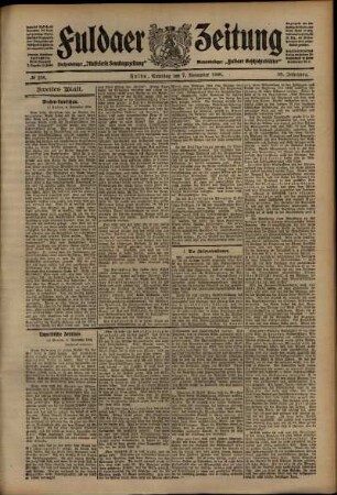 Zweite Ausgabe vom Samstag, den 07. November 1908.