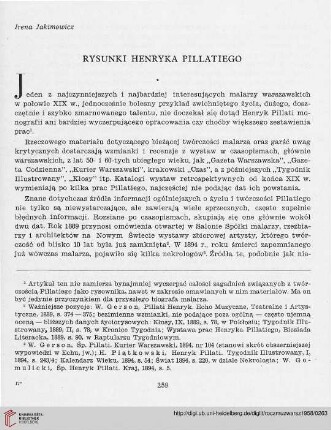 3: Rysunki Henryka Pillatiego