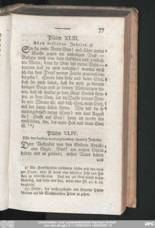 Psalm XLIV. Mit den beyden vorhergehenden einerley Inhalts.