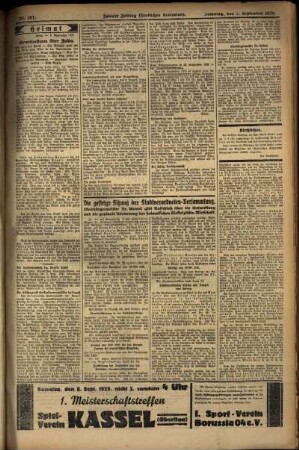 Zweite Ausgabe vom Samstag, den 07. September 1929.