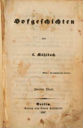 Hofgeschichten : historischer Roman, 2