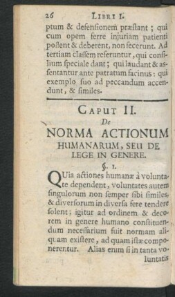 Caput II. De Norma Actionum Humanarum, Seu De Lege In Genere.