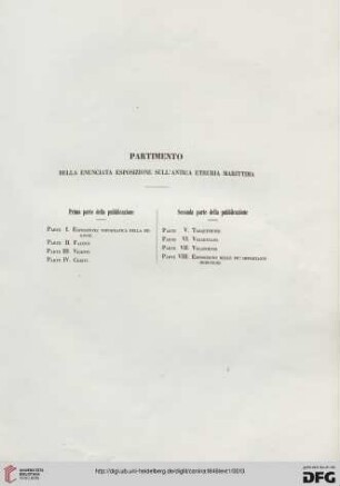 Partimento della enunciata esposizione sull'antica Etruria marittima