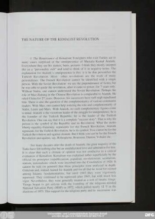 The Nature Of The Kemalist Revolution