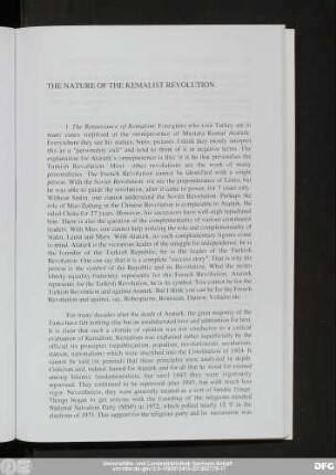 The Nature Of The Kemalist Revolution
