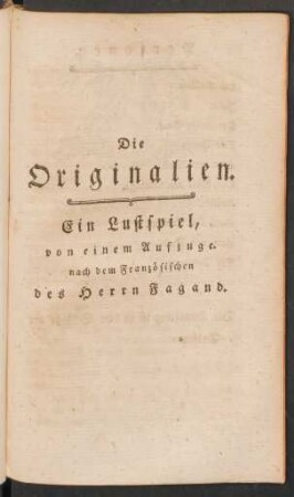 Die Originalien