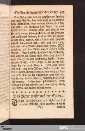 Das Vater Unser auf der Cantzel