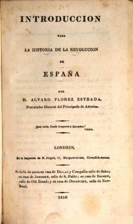 Introduccion para la historia de la revolucion de España