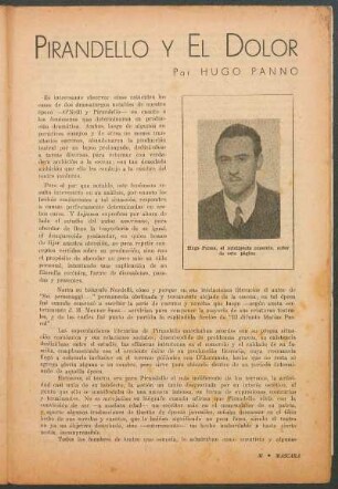 Pirandello y el dolor