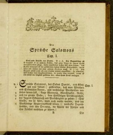 Die Sprüche Salomons