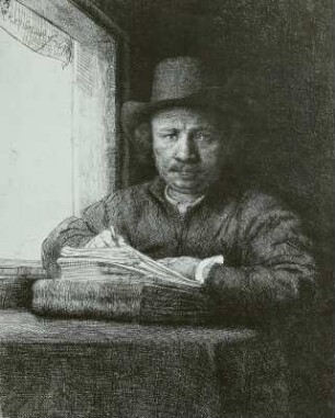Rembrandt zeichnend
