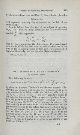 On a theorem of M. Lejeune Dirichlet's