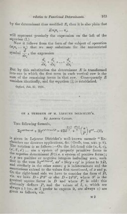 On a theorem of M. Lejeune Dirichlet's