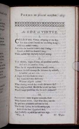 An Ode on Virtue