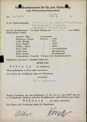 Stützle, Josef