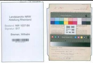 Entnazifizierung Wilhelm Bremen , geb. 06.08.1912 (Stadtinspektor)