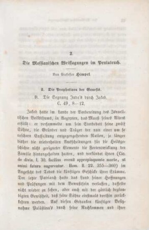 41-116 Die messianischen Weissagungen im Pentateuch : zweiter Artikel